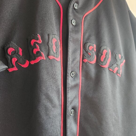 MLB Boston Red Sox Black Jersey L/XL 48 Majestic - Picture 2 of 10